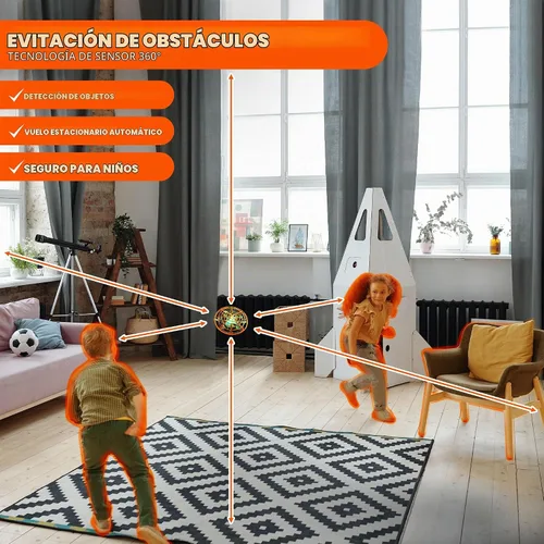 Vista 4 de Force1 Scoot Skeet Mini Drone Juego de disparos electrónico para niños (solo dron): Drones de mano para niños compatibles con Scoot Skeet LED