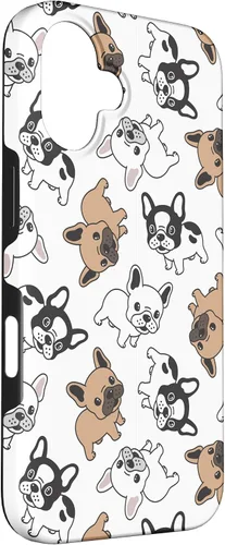 Vista 3 de iPhone 16 Cute French Bulldog Pattern Case