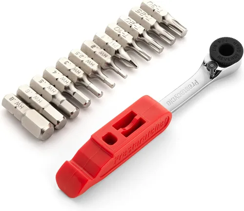 Vista 8 de Prestacycle Prestaratchet GO 5 en 1 Kit de herramientas múltiples para bicicleta, llave de trinquete, palanca de neumáticos, removedor de eslabones