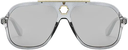 Vista 2 de ZLJSHIHOI Gafas de sol vintage retro de los años 70 para mujeres y hombres marco de aviador cuadrado grande UV400 de moda