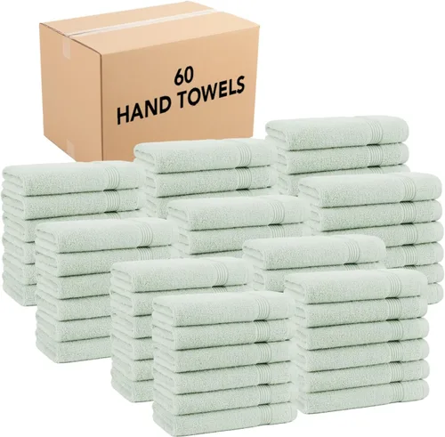 Vista 42 de Juego de toallas de baño Arkwright de 4 piezas - 100% algodón súper suave, 600 GSM de secado rápido y absorbente, artículos de lujo para baño