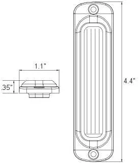 Vista 4 de Buyers Products 8891910 Luz estroboscópica LED, ámbar, 6 LED, 9 patrones de flash, luz montada vertical para camiones y remolques, luces