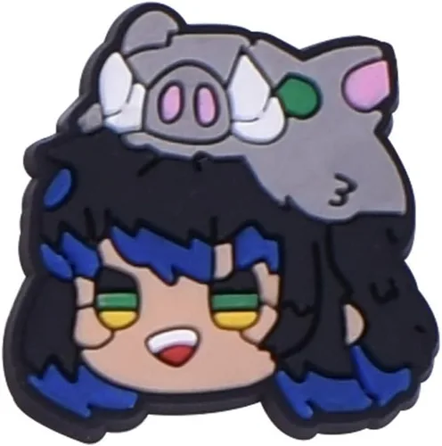 Vista 5 de Chibi Demon Slayer - Juego de 11 pines para zapatos, accesorios de Demon Slayer para una variedad de zapatos con agujeros, regalos de fiesta