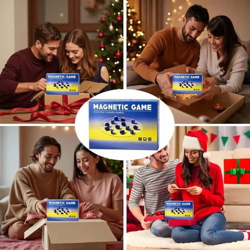 Vista 6 de Juego de ajedrez magnético con cuerda para rellenar cestas de Pascua, juegos familiares, juegos divertidos de estrategia para familia y fiestas