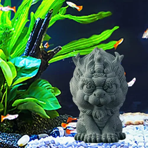 Vista 2 de livelyfish Feng Shui Guardián Chi Lin/Kylin/Qi Lin Estatua de arenisca Estatua de piedra arenisca Escultura de buena suerte, decoración china