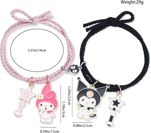 Vista 6 de Collar de anime figura de joyería para adolescentes kawaii mejores amigos gargantilla colgante para niña Metal Tiendaita