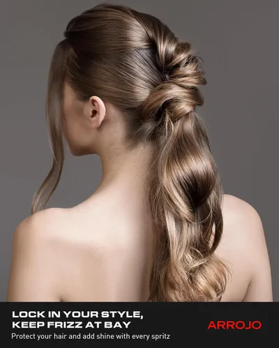 Vista 5 de Arrojo Fierce Firm Hold Hairspray – Laca para el cabello de fijación firme sin sulfatos ni parabenos – Spray de brillo antihumedad para todo