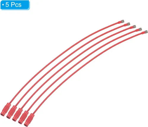 Vista 50 de PATIKIL Llavero de alambre Cables de acero titanio Llavero Loop para senderismo al aire libre