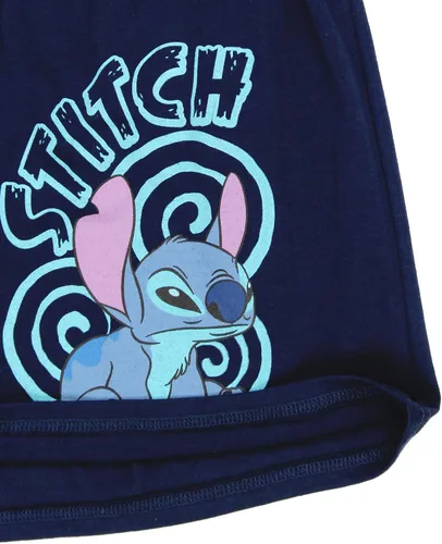 Vista 6 de Disney Lilo and Stitch - Pantalones cortos para hombre Classic L Azul marinoflor y brillo