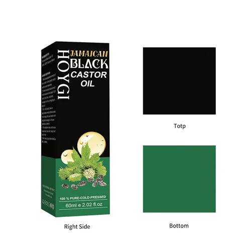 Vista 8 de HOYGI Aceite de ricino negro jamaicano para el crecimiento del cabello, aceite de ricino prensado en frío con biotina para todos los estilos
