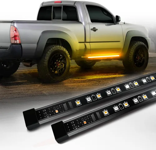 Vista 13 de OPT7 Sidekick - Luces para estribo de 48 pulgadas, 2 tiras LED con señal de giro ámbar, DRL, luz blanca de cortesía para cabina regular, camioneta