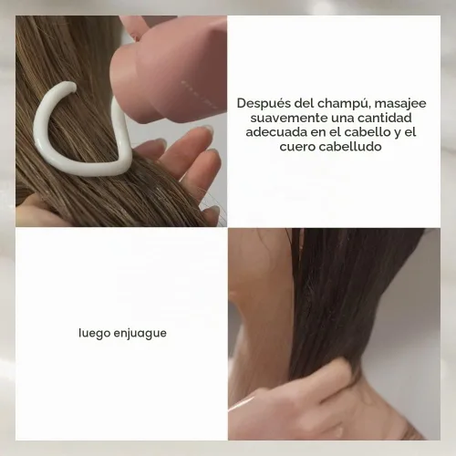Vista 5 de AYUNCHE - Mascarilla para cabello sedoso mejorador, para cabello teñido de Mascarilla para el cabello