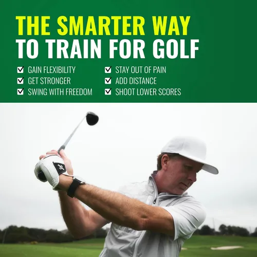 Vista 6 de GolfForever Swing Trainer – Golf Fitness & Training System for Strength, Flexibility & Swing Power – Includes Membership & Premium Training Bar for