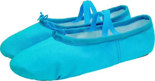 Vista 2 de L-RUN Zapatos de ballet para niñas, zapatos de baile suaves para mujer, zapatillas de ballet de lona para uso diario, zapatos de yoga planos