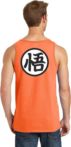 Vista 2 de ALLNTRENDS Camiseta sin mangas para hombre, con símbolo de entrenamiento de Goku