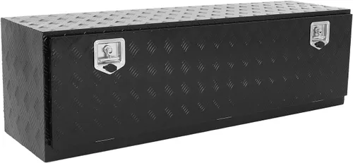 Vista 19 de confote Caja de herramientas chapada en aluminio resistente de 18 x 17 x 18 pulgadas, caja de herramientas para debajo de la carrocería, caja