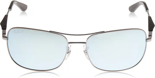 Vista 2 de Ray-Ban Gafas de sol cuadradas polarizadas de metal RB3515 para hombre