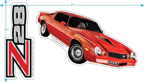 Vista 3 de Z-28 Camaro Chevy Vintage Car Logo T Shirt & Stickers