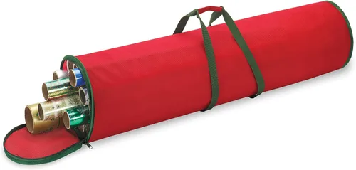 Vista 2 de Whitmor Organizador de papel de regalo para Navidad para rollos de 30" de papel de regalo