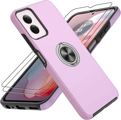 Vista 44 de Gritup - Funda para Galaxy A05S con protector de pantalla HD×2, funda protectora para teléfono a prueba de golpes con soporte magnético de anillo