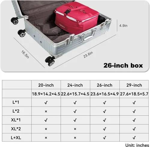 Vista 6 de TABITORA - Estantería portátil y plegable de gran capacidad con ganchos para colgar, ideal como almacenamiento para viajes