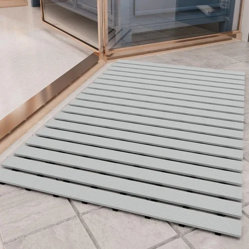 Vista 8 de PADOOR Alfombrilla de Ducha Antideslizante, Alfombrilla de Bañera Resistente Enrollable de Drenaje Rápido Alfombrilla de Bañera Sin Ventosas