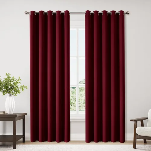 Vista 125 de ChrisDowa - Cortinas cortas para ventana de 40 pulgadas para dormitorio - Cortinas cortas con ojales y aislamiento térmico para oscurecer