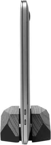 Vista 3 de Oakywood Soporte vertical de madera para laptop, base de madera ajustable para escritorio, compatible con todos los MacBook Pro, MacBook Air, iPad