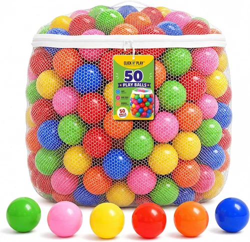 Vista 15 de Ball Pit Balls, Bright & Pastel Multicolor Plastic Balls For Kids Brillante