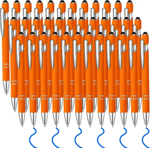 Vista 9 de 36 bolígrafos de tinta azul con lápiz capacitivo 2 en 1 para pantallas táctiles, colegio, oficina, compañeros de trabajo (negro)