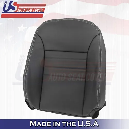 Vista 6 de 2011 2012 compatible con Dodge Charger SXT Front Driver Top & Bottom Cubiertas de cuero negro
