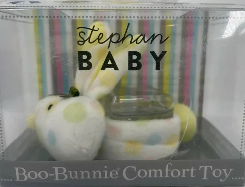 Vista 12 de Stephan Baby Peluche Shaggy Boo-Bunnie Comfort Toy y Boo Cube, azul
