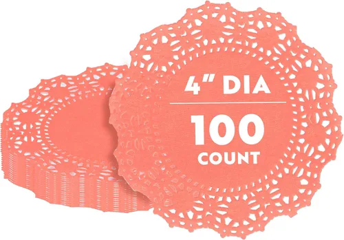 Vista 62 de Restaurantware Pastry Tek Blondas de Encaje de 4 x 4 Pulgadas 100 Vajilla Decorativa - Blondas de Mesa Desechables Redondas de Papel Negro