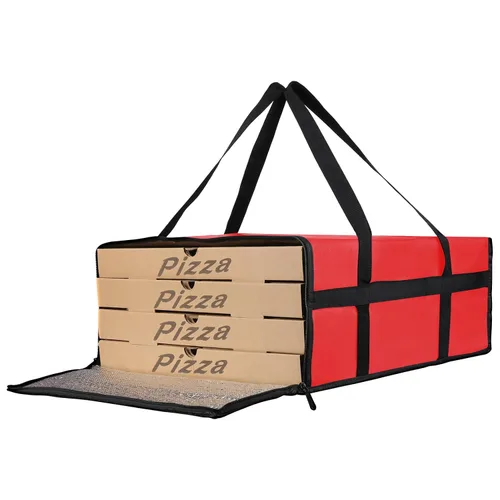 Vista 63 de Bodaon Bolsa de entrega de pizza aislada, 20" x 20" x 8" bolsas calentadoras de pizza para mantener caliente, bolsa aislada para entrega de Negro