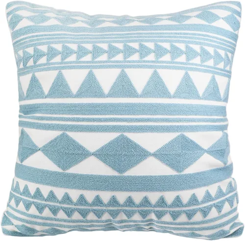 Vista 19 de Fundas de almohada bordadas, 4 girasoles de 18 x 18 pulgadas, diseño floral, 100% algodón, decoración del hogar, flores amarillas, 17.7 x 17.7 in, 1