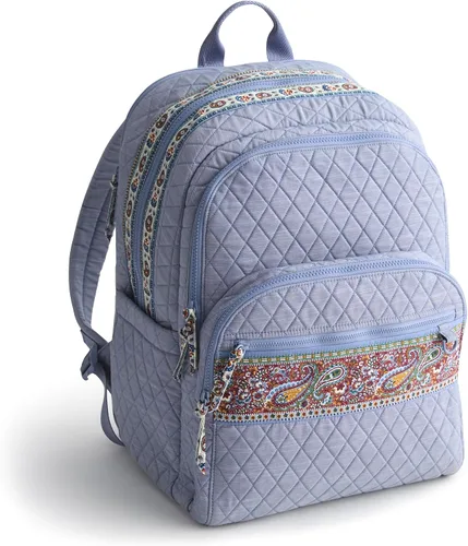 Vista 9 de Vera Bradley Mochila Bancroft XL de algodón prémium para mujer, Tamaño único