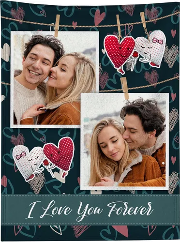 Vista 13 de Manta personalizada con foto, manta personalizada con imagen para regalos de pareja, mantas de franela personalizadas para adultos, niños
