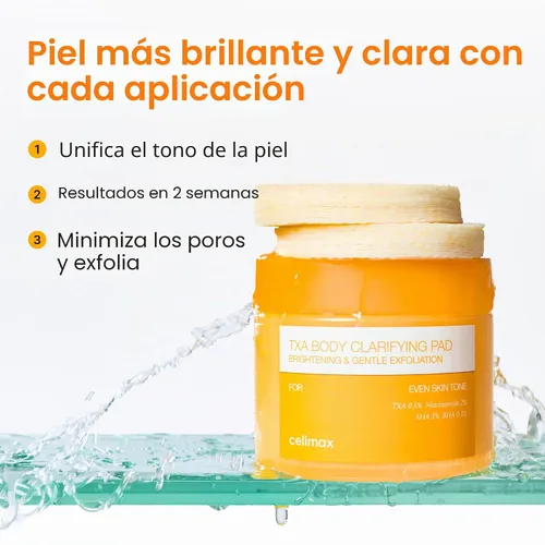 Vista 3 de celimax TXA - Almohadilla aclaradora corporal, 50 almohadillas