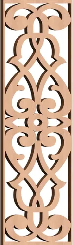 Vista 24 de 9 3/8"W x 24 3/8"H x 1/4"T Bellaire Decorativos Paneles de pared de madera calado, abedul