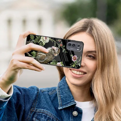 Vista 252 de Funda para Motorola Moto Edge 2022, cubierta trasera de vidrio templado con protector de pantalla, funda protectora a prueba de golpes para Motorola