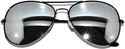 Vista 4 de Gafas de sol de aviador plata 3 unidades Negro
