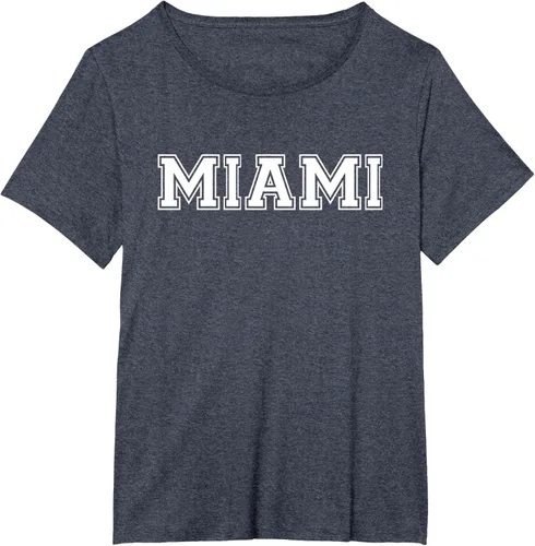 Vista 50 de Camiseta de regalo deportiva estilo universitario Miami Florida, Negro, S