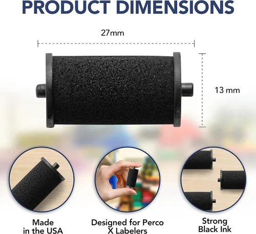 Vista 3 de Perco X Pricing Gun Labeler - Rollos de tinta de repuesto preferidos para pistola de precio Perco X, recarga de tinta fácil y conveniente incluso