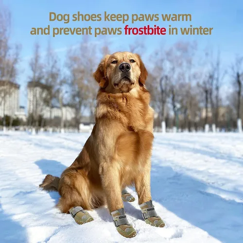 Vista 7 de Botas para perros grandes, botas para perros medianos y protectores de patas para suelos de madera dura, botines para perros al aire libre