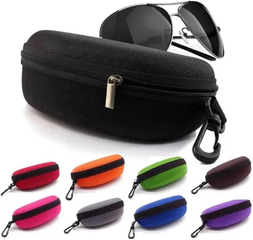 Vista 7 de Estuche para gafas de sol Caja de gafas de sol Bolsa Contenedor con mosquetón Cubierta de gafas Protector EVA Cremallera
