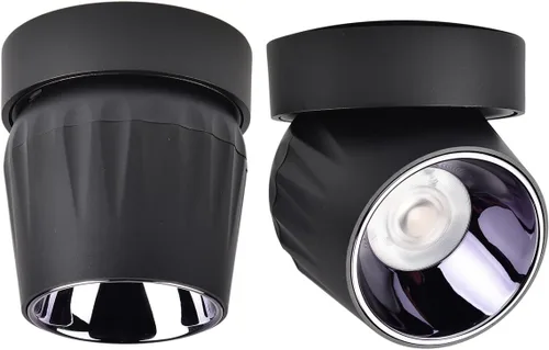 Vista 10 de Foco de techo LED de 12 W, luz direccional de rotación de 360°, 3000 K, blanco cálido, lámpara de pared para pasillo, galería, sala de estar/blanco