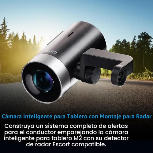 Vista 2 de Escort M2 Smart Dash Cam (1080P) + soporte Escort EZ Mag para detectores de radar