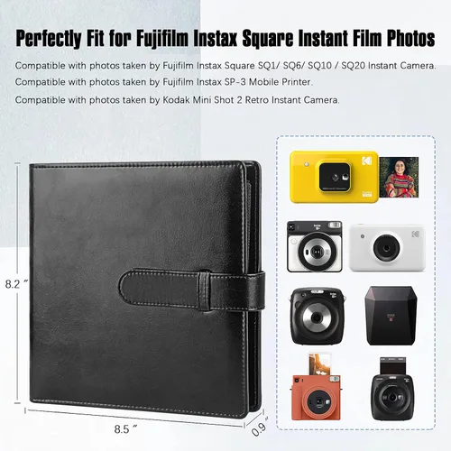 Vista 2 de Álbum de fotos de 288 bolsillos para película Fujifilm Instax Square Extra Large Storage Capacity for SQ1 SQ6 SQ10 SQ20 Cameras & SP-3 Printer