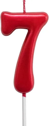 Vista 16 de NEWCANDLE - Velas de cumpleaños con purpurina roja