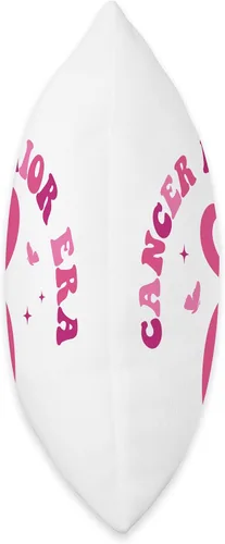 Vista 2 de In My Cancer Warrior Era Breast Cancer Survivor Almohada para mujer
